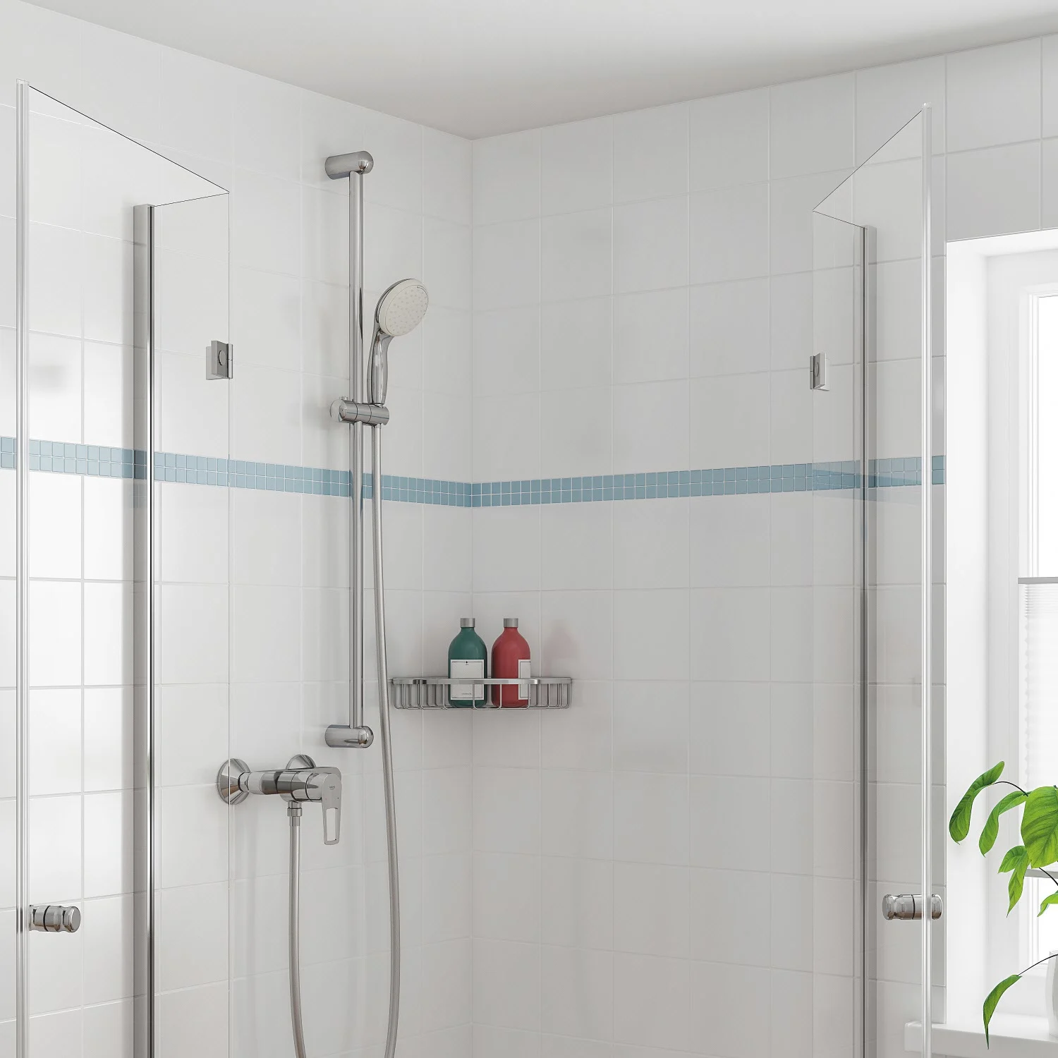 Prysznic z baterią i słuchawką prysznicową, Grohe