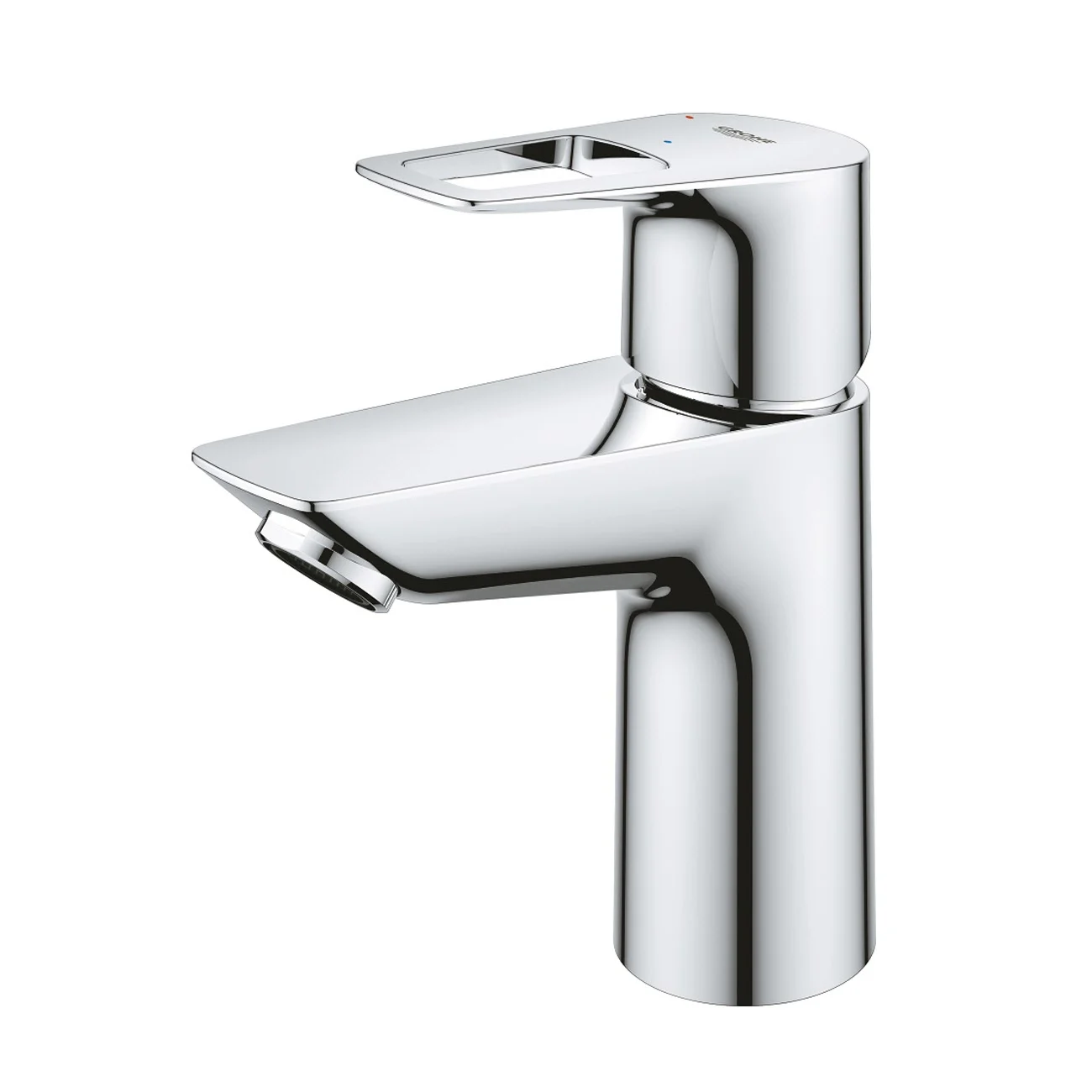 Chromowana bateria umywalkowa widok z boku, Grohe