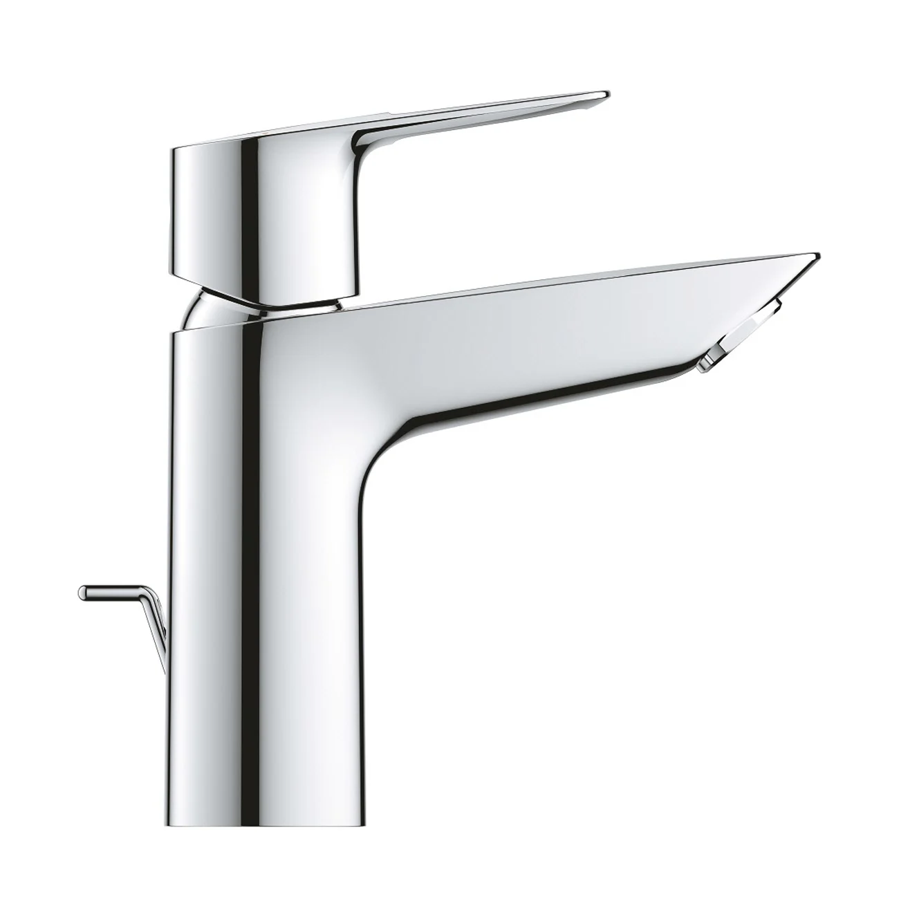 Chromowana bateria umywalkowa widok z boku, Grohe