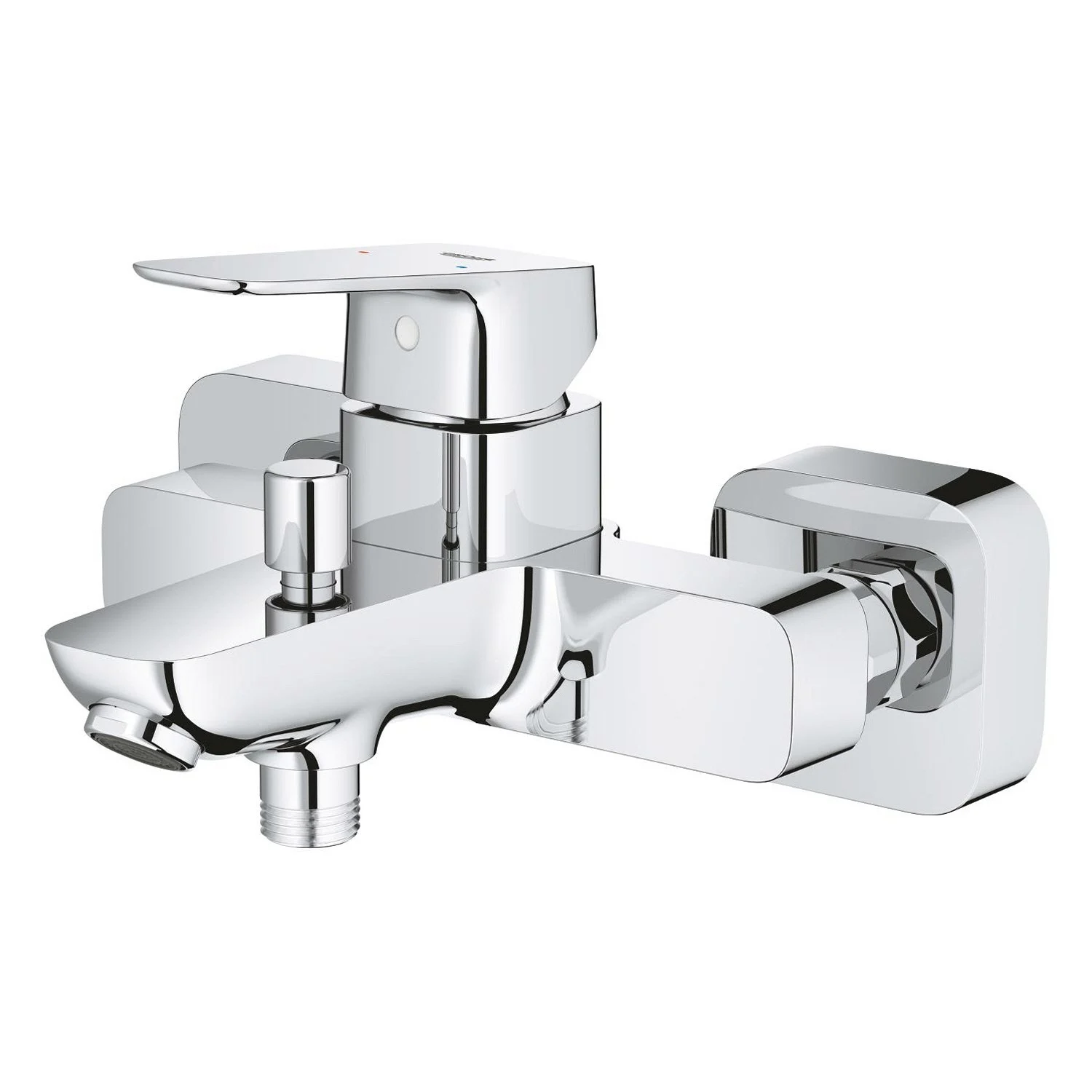 Chromowana bateria wannowa widok z boku, Grohe