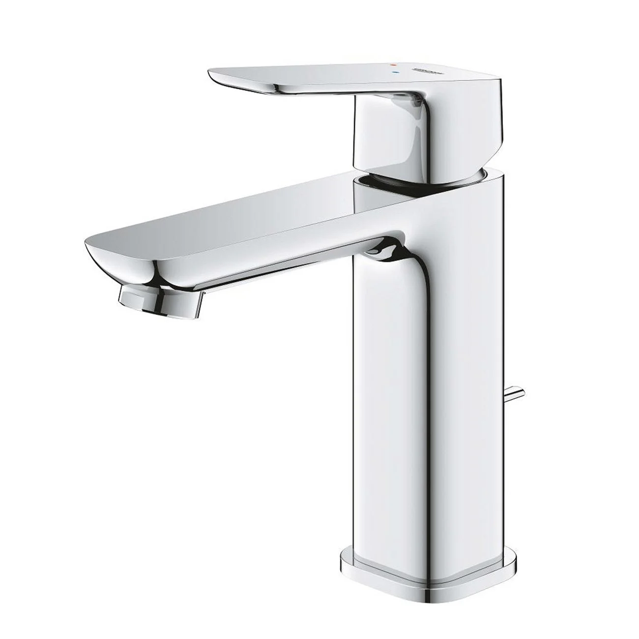 Chromowana bateria umywalkowa z widokiem z boku, Grohe