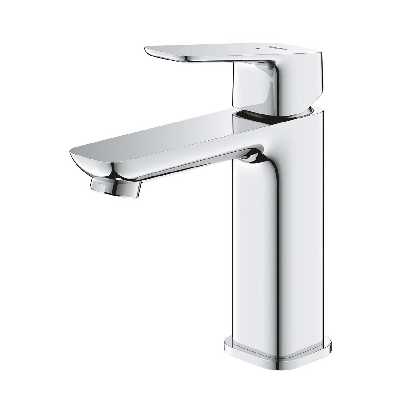Chromowana bateria umywalkowa z widokiem z boku, Grohe