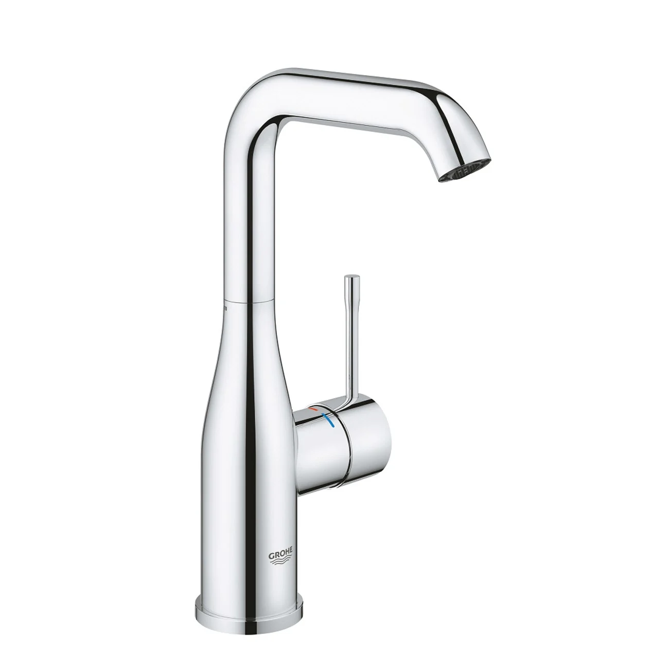 Jednouchwytowa bateria umywalkowa widok boczny chrom, Grohe