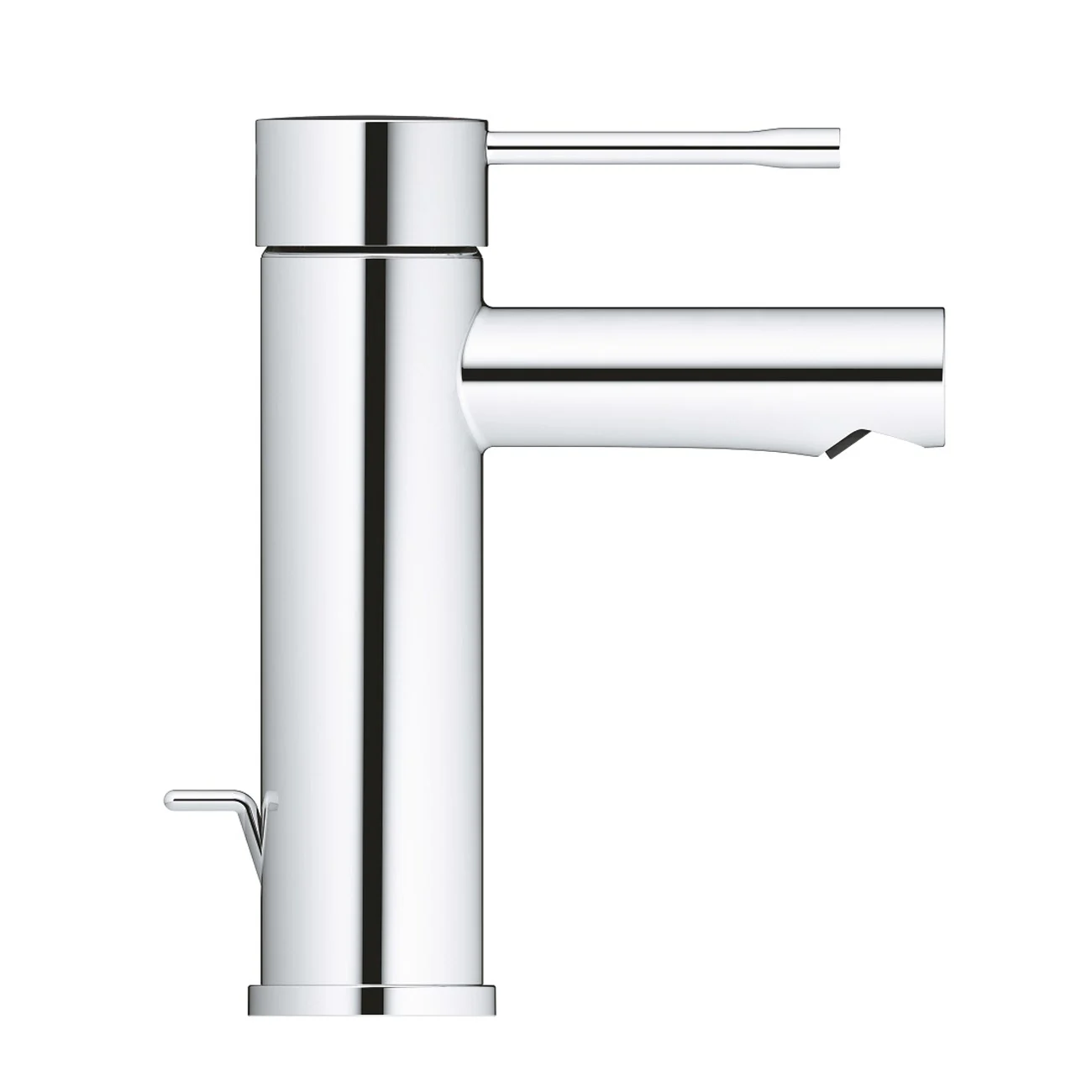 Jednouchwytowa bateria umywalkowa widok boczny chrom, Grohe