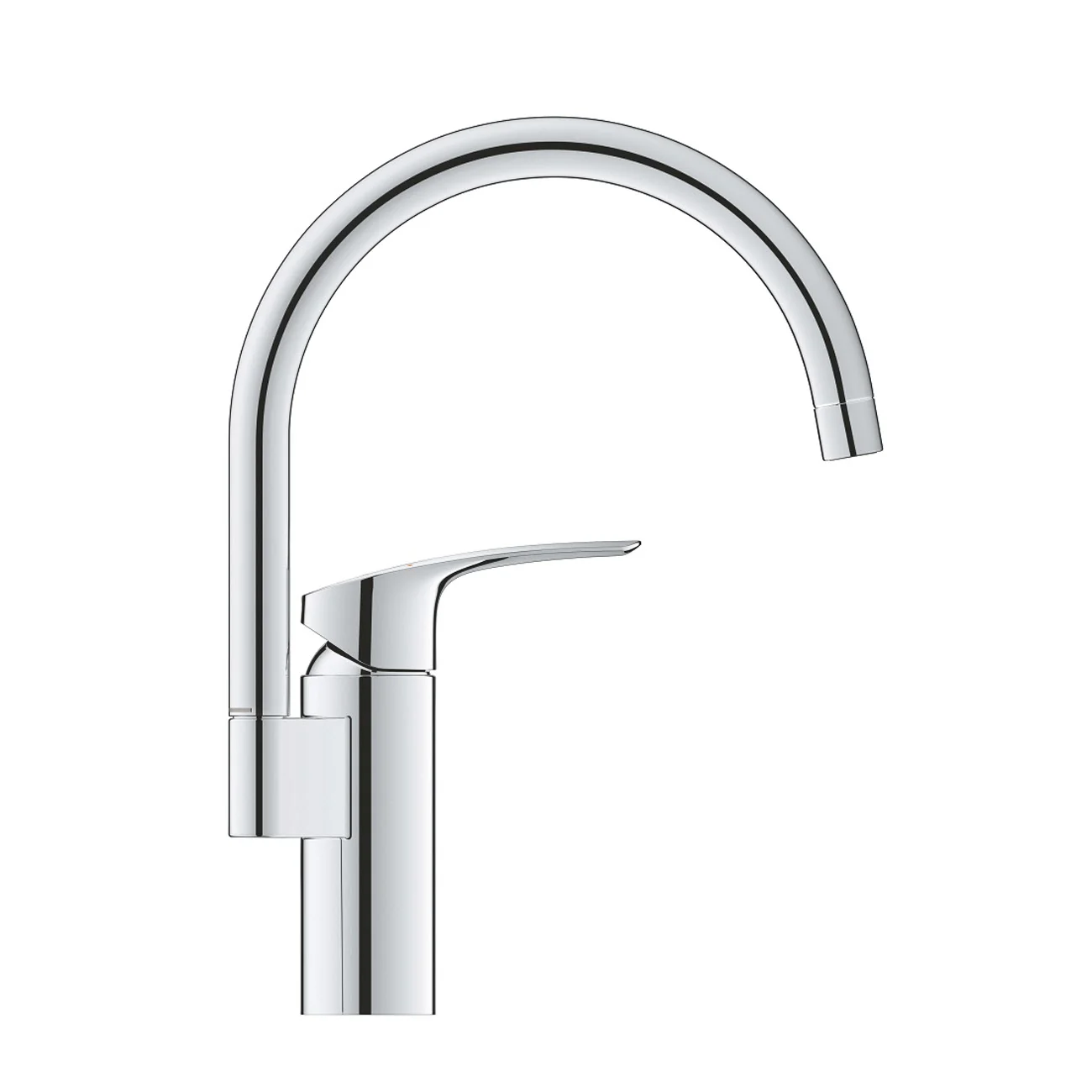 Chromowana bateria kuchenna widok z boku, Grohe