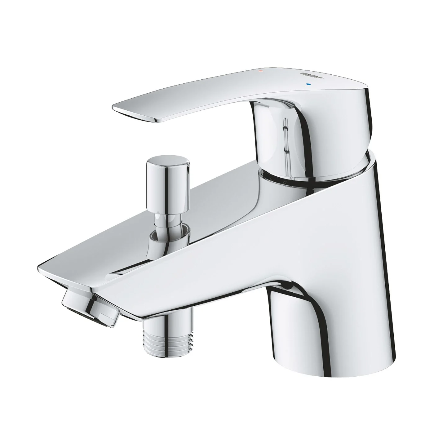 Chromowana bateria wannowa jednouchwytowa widok z przodu, Grohe