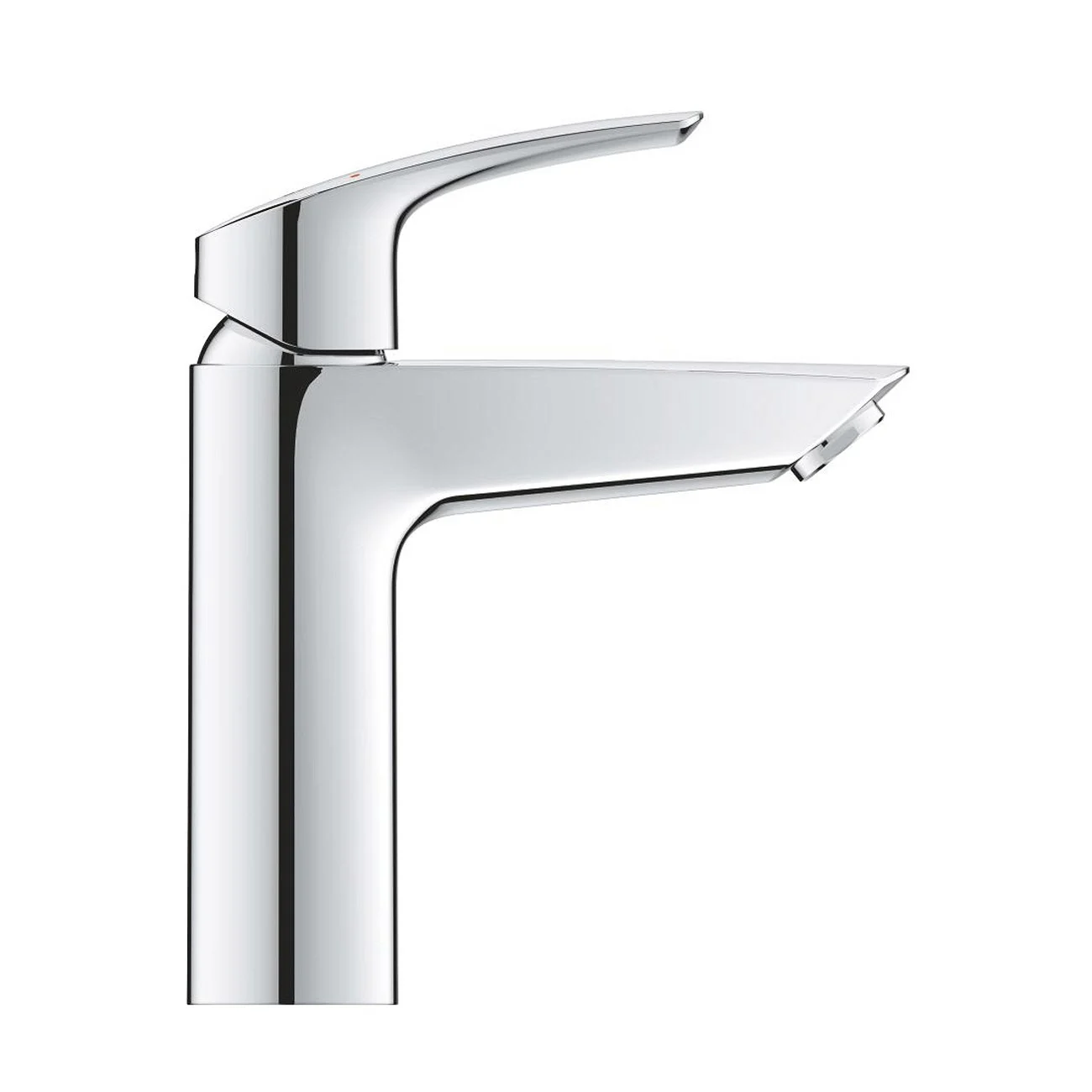 Chromowana bateria umywalkowa widok z boku, Grohe