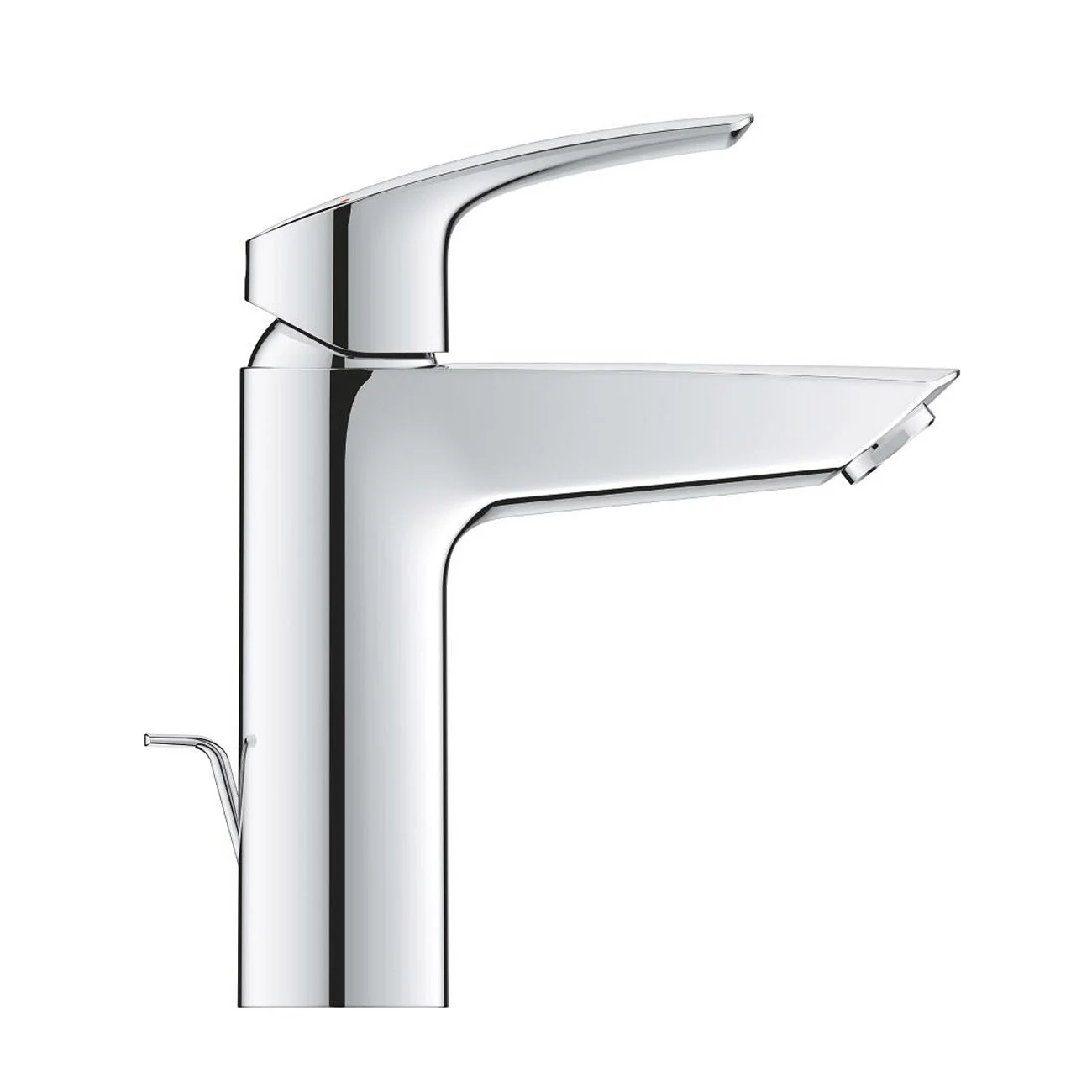Chromowana bateria umywalkowa widok z boku, Grohe