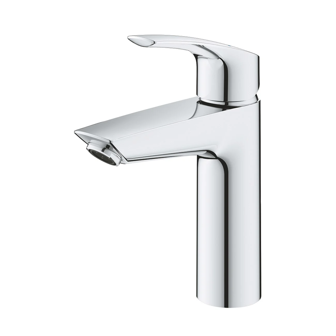 Chromowana bateria umywalkowa widok z boku, Grohe