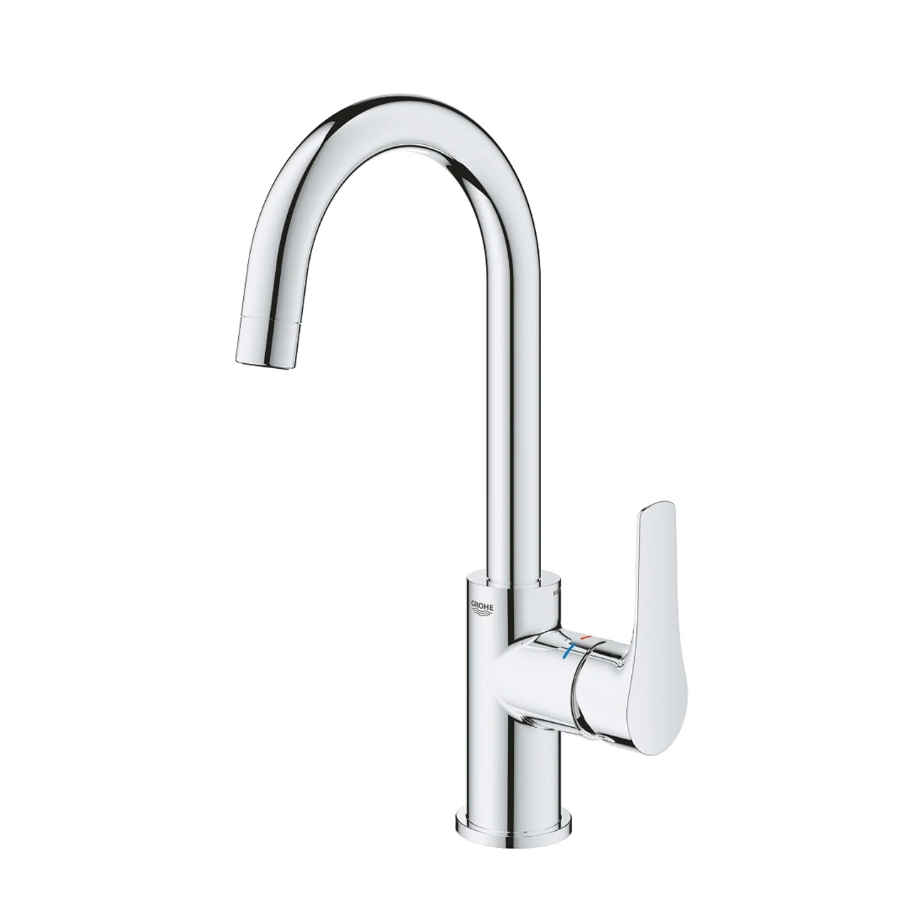 Chromowana bateria umywalkowa z wysoką wylewką, Grohe
