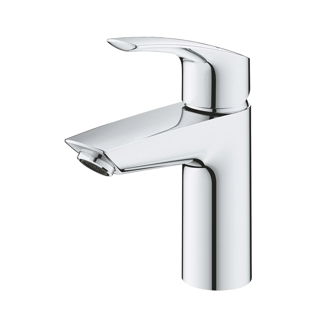 Widok z boku chromowanej baterii, Grohe