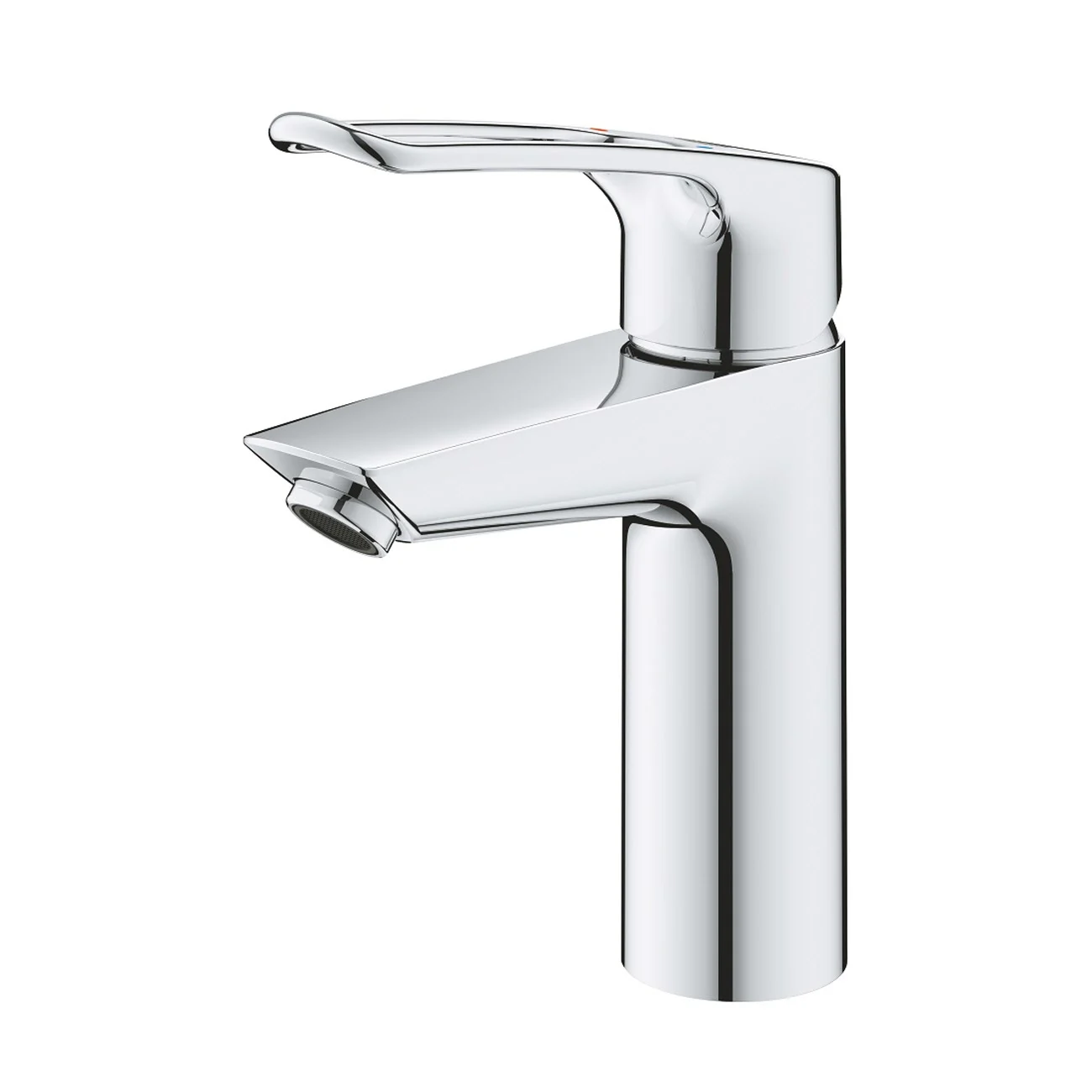 Chromowana bateria umywalkowa widok z boku, Grohe