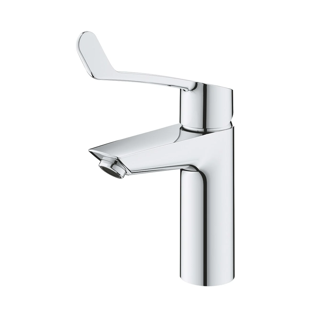 Chromowana bateria umywalkowa widok z boku, Grohe