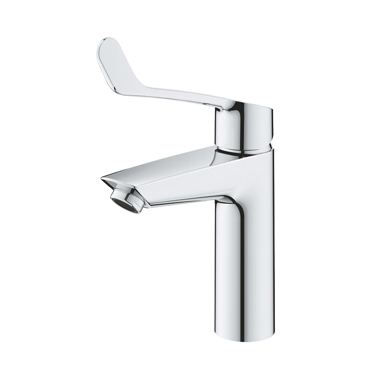 Chromowana bateria umywalkowa widok z boku, Grohe