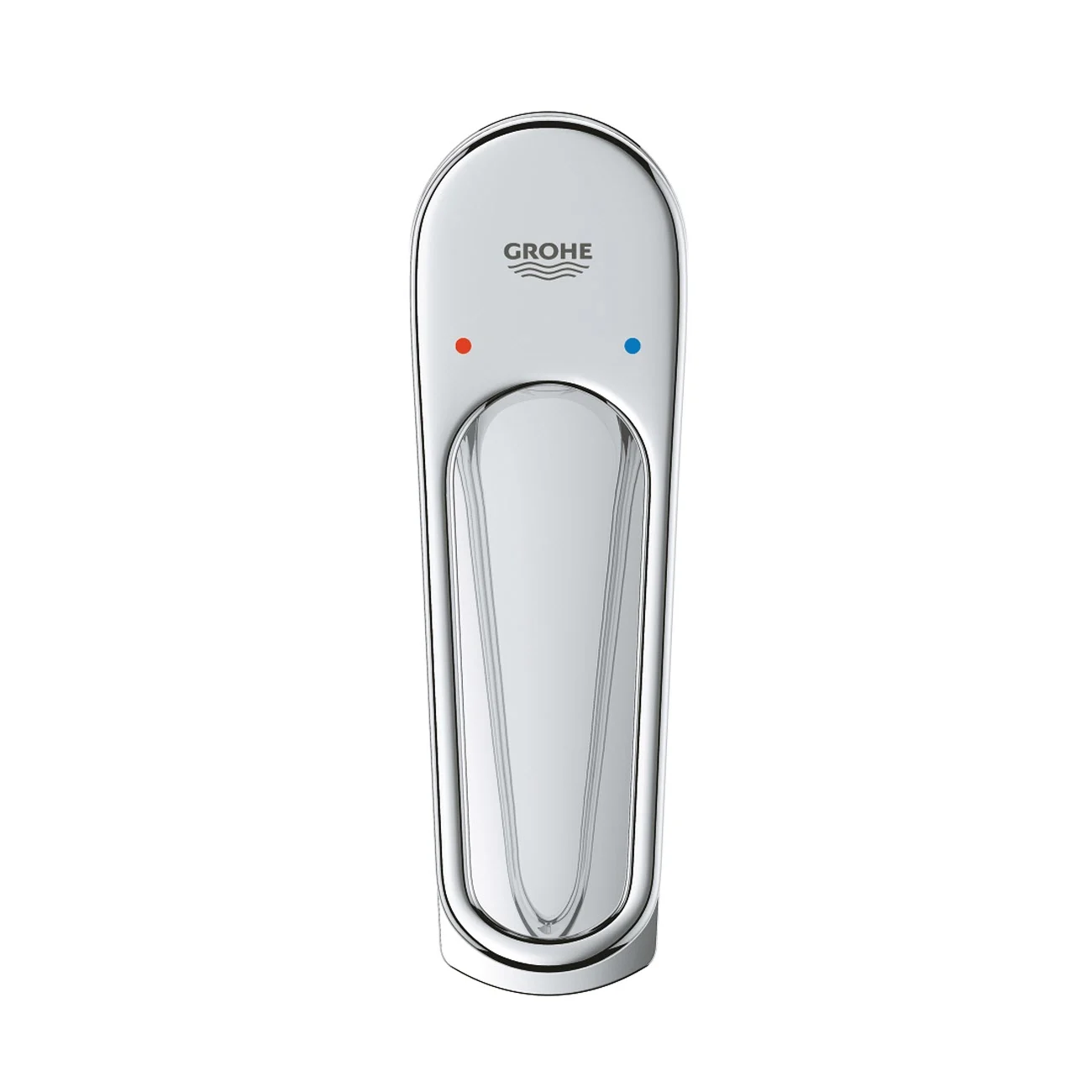 Chromowana bateria umywalkowa widok z przodu, Grohe