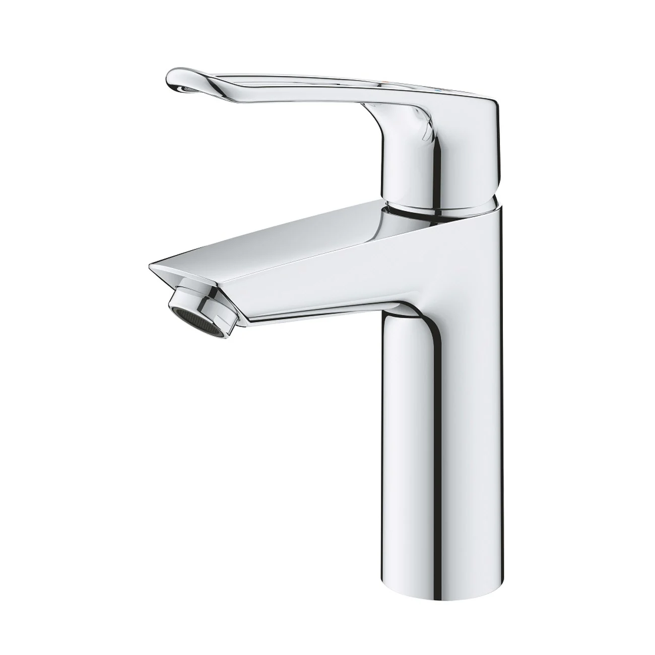 Chromowana bateria umywalkowa widok z boku, Grohe