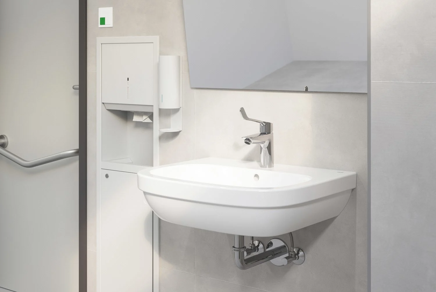 Umywalka z baterią w łazience, Grohe