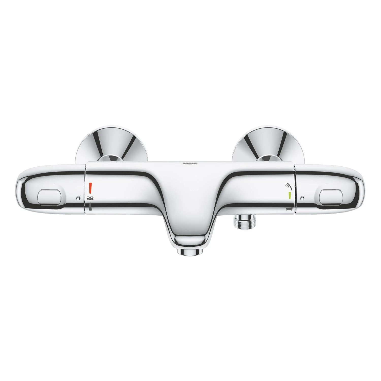 Termostat wannowy w chromie widok z przodu, Grohe