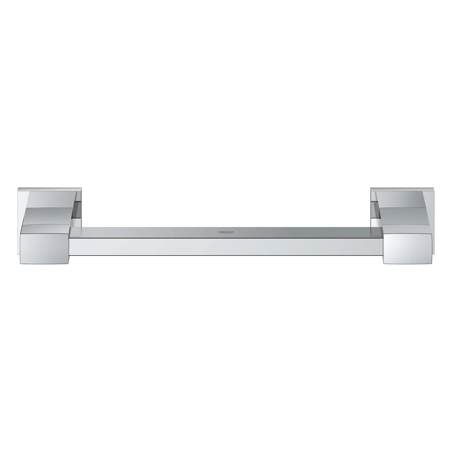 Srebrny uchwyt do wanny widok z przodu, Grohe