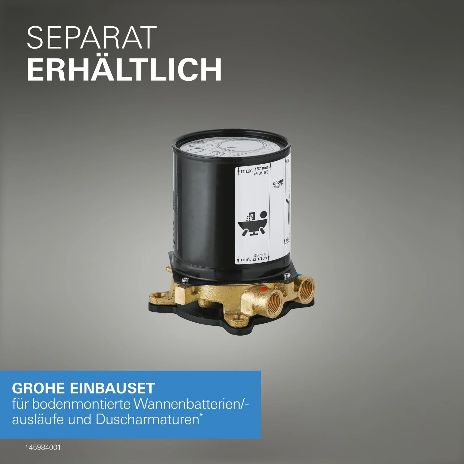 GROHE Essence New Einhand-Wannenbatterie freistehend Bild 8