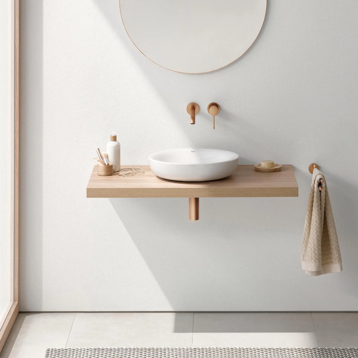 GROHE Essence New 2-Loch Waschtischbatterie mit langem Auslauf Bild 2