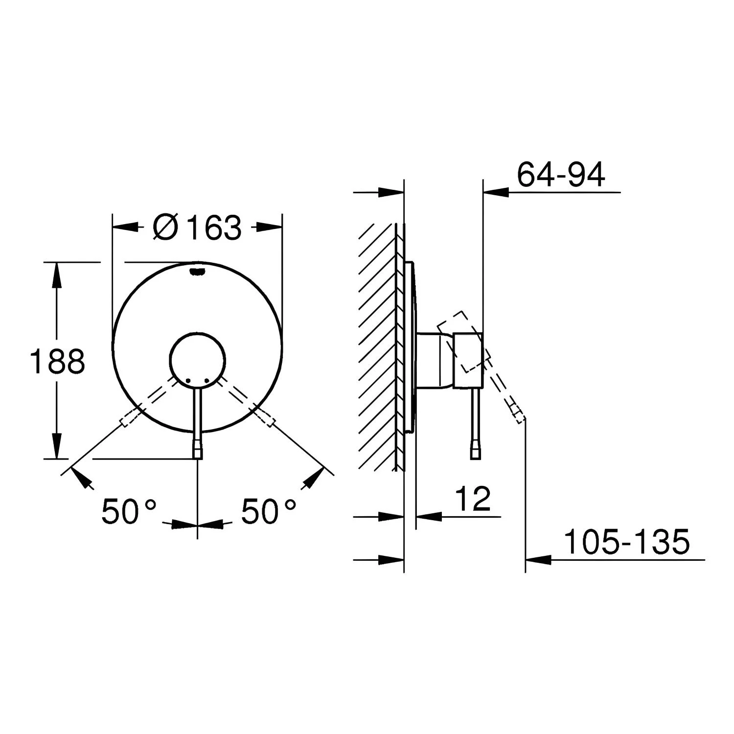 GROHE Essence New Einhand-Brausebatterie Unterputz Zdjęcie 2