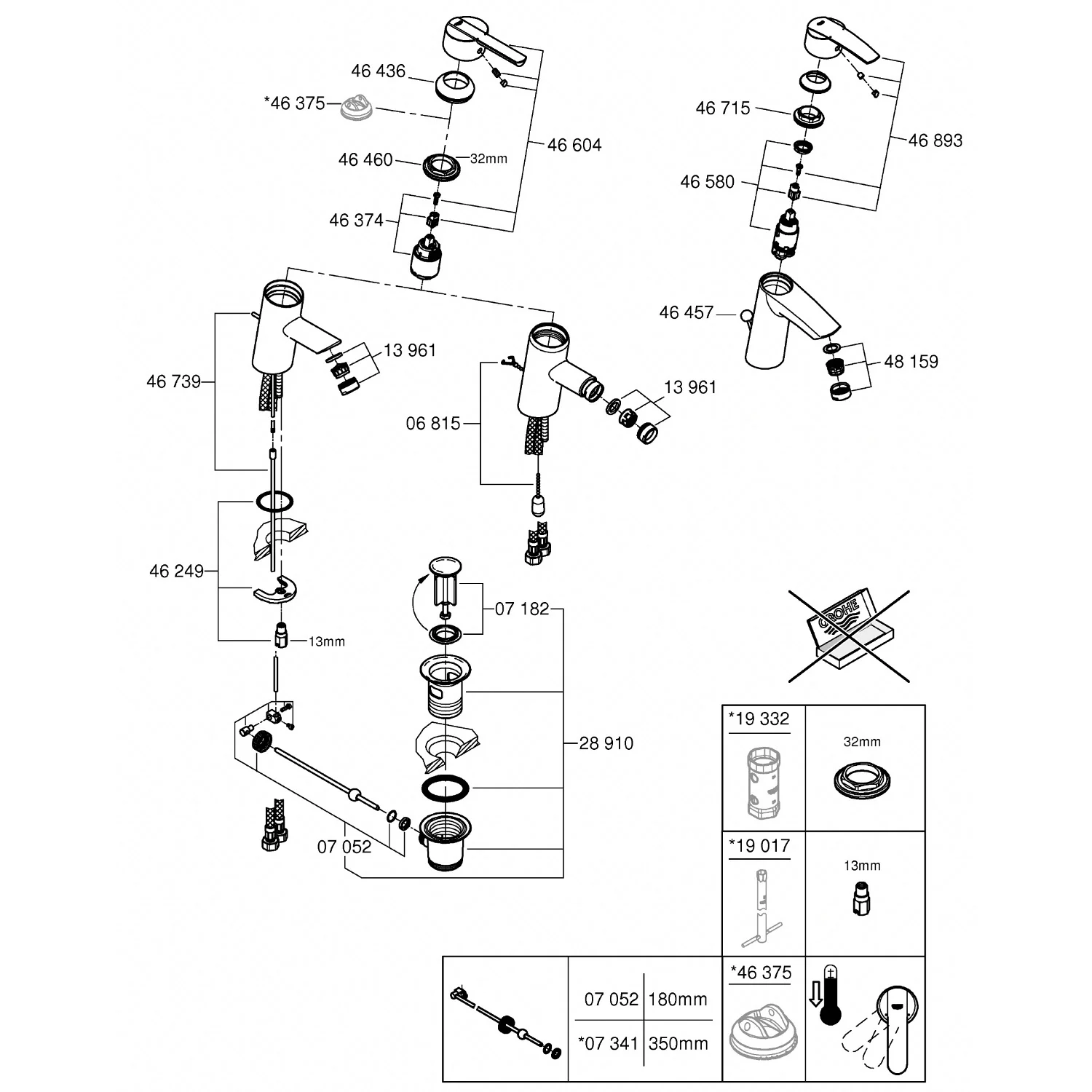 GROHE Feel Einhand-Bidetbatterie, 1/2" Bild 3