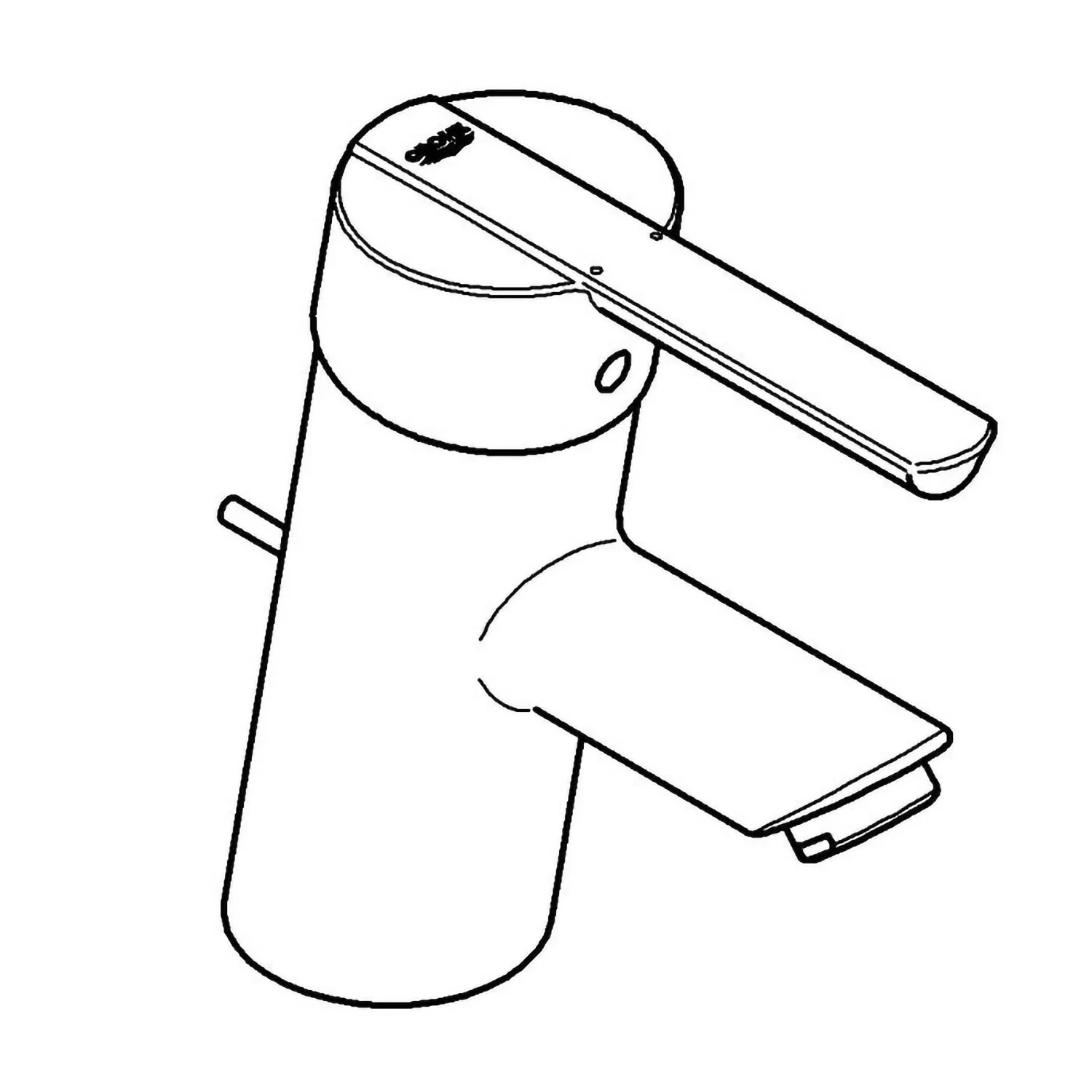 Rysunek techniczny baterii umywalkowej, Grohe