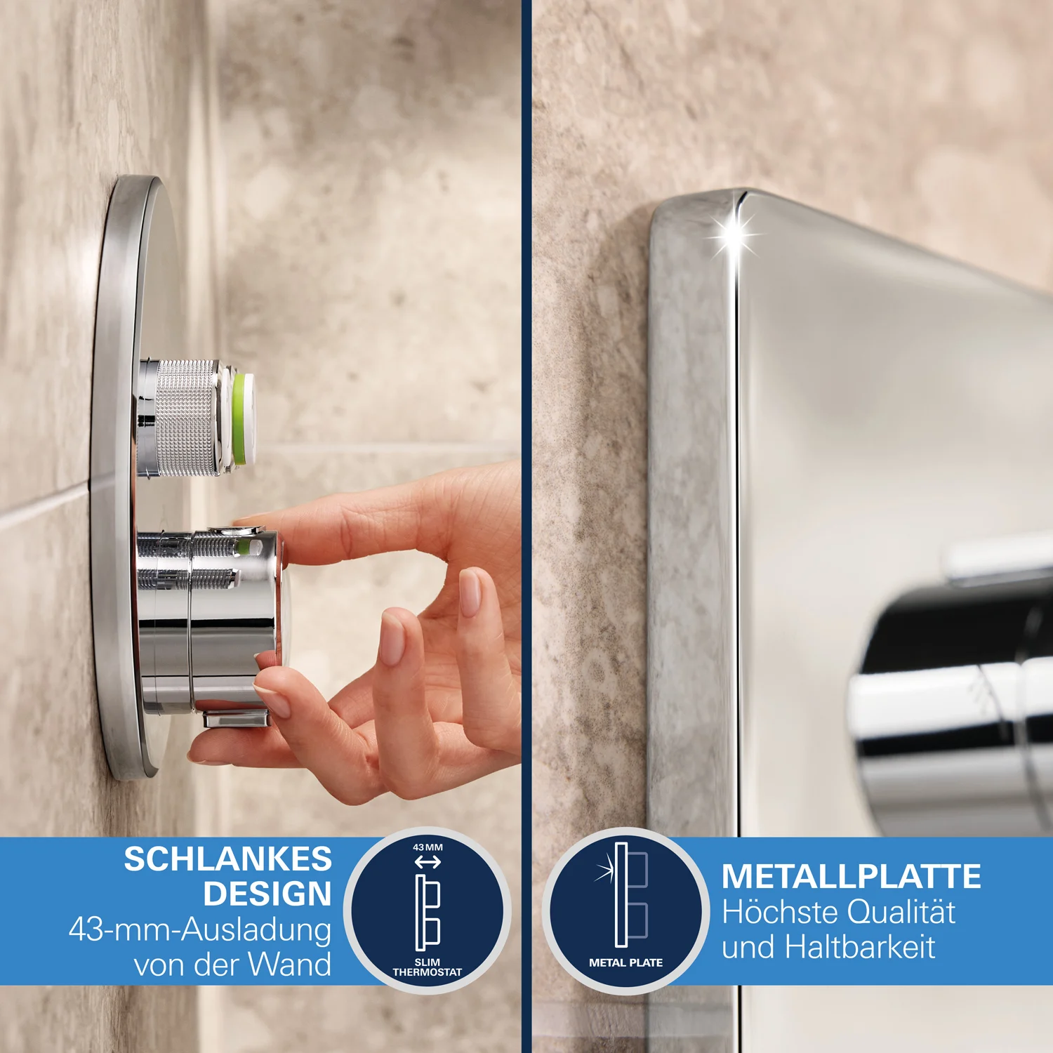 GROHE Grohtherm SmartControl Thermostat Fertigmontageset, runde Ausführung Bild 7