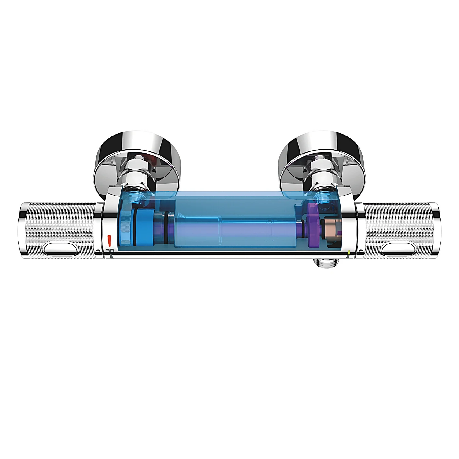 Rysunek techniczny termostatu prysznicowego, Grohe