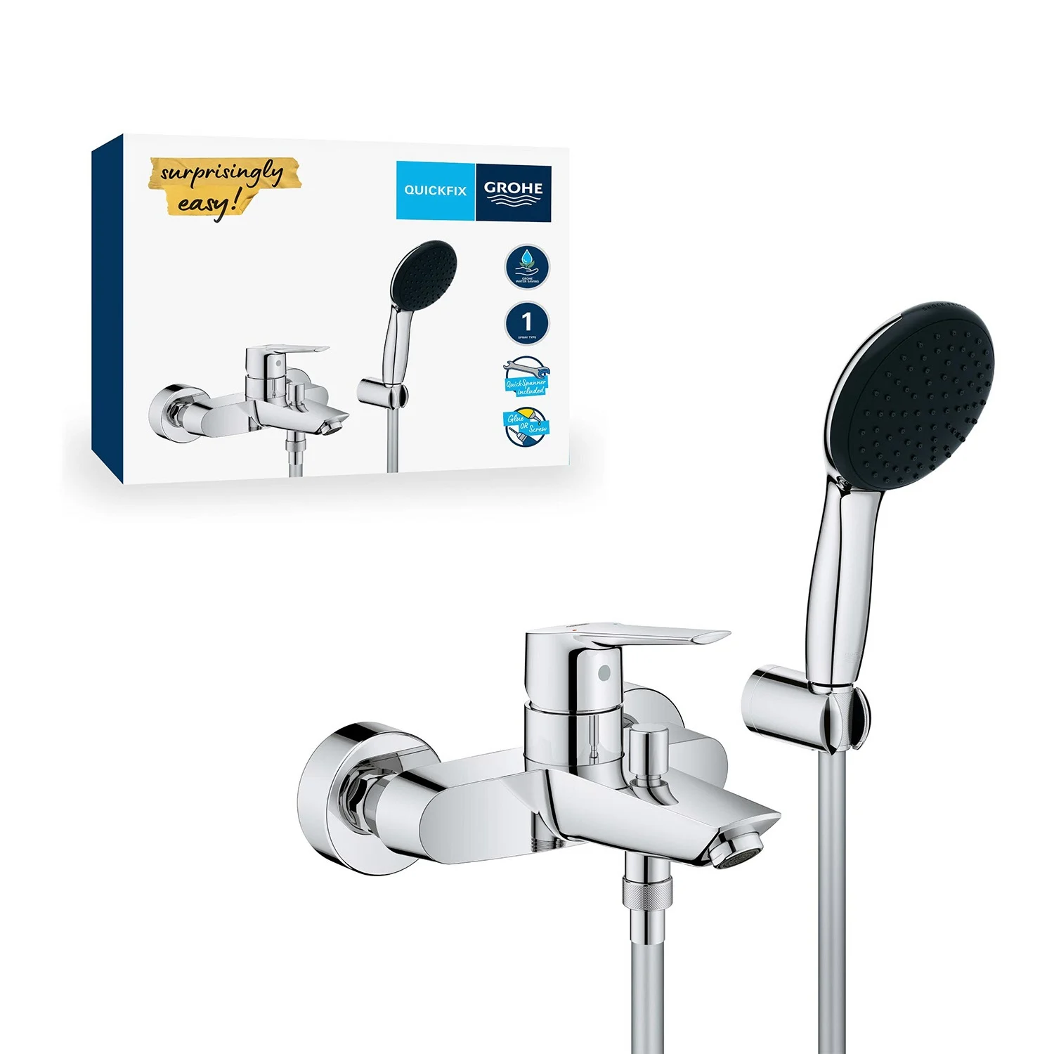 Bateria wannowa z opakowaniem zbliżenie, Grohe