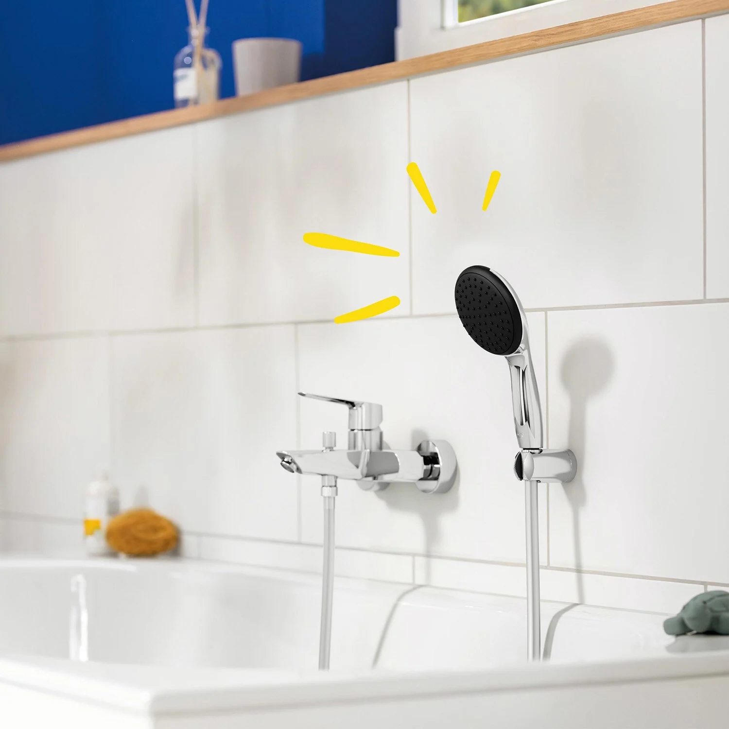 Bateria łazienkowa z prysznicem nad wanną, Grohe