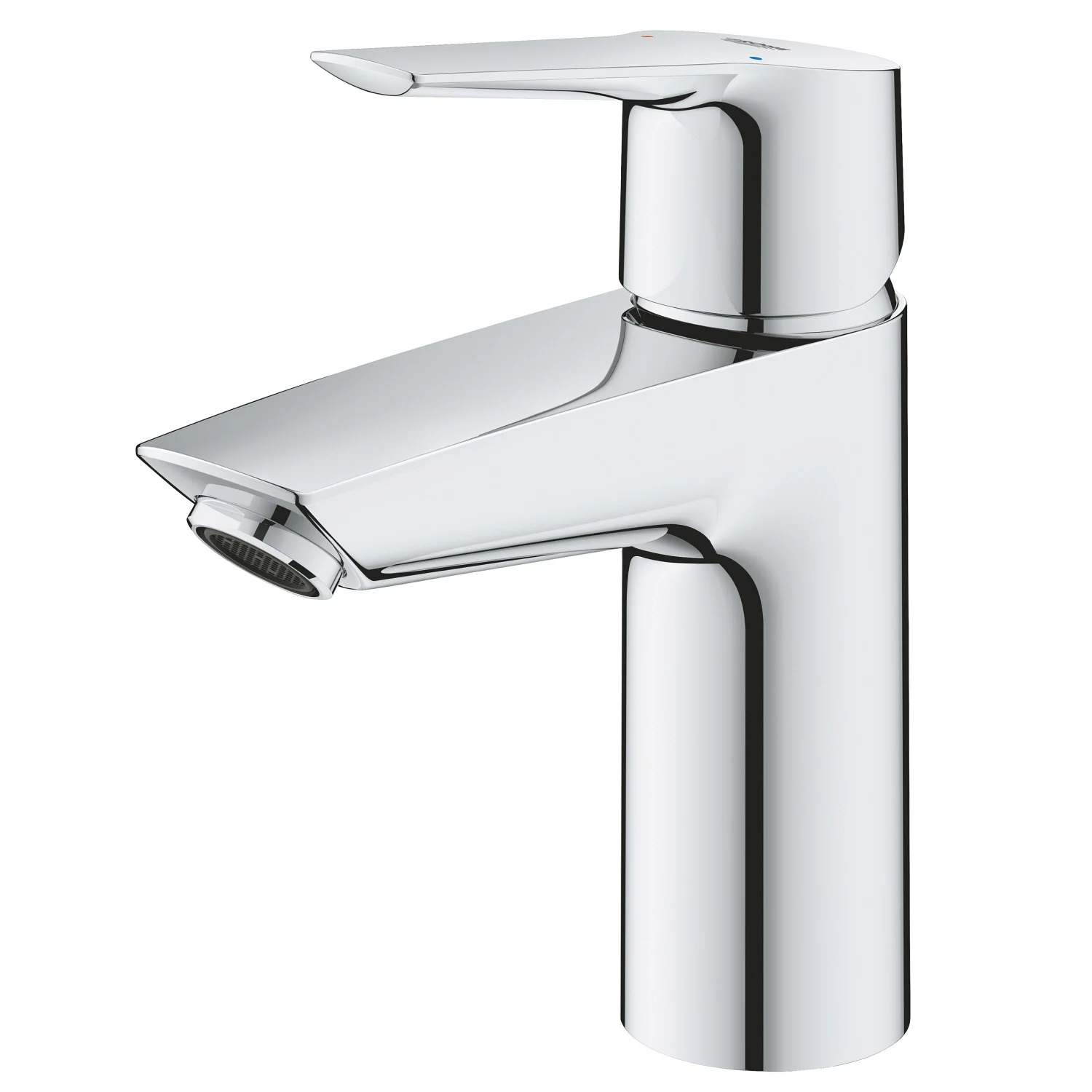 Chromowana bateria umywalkowa widok z boku, Grohe