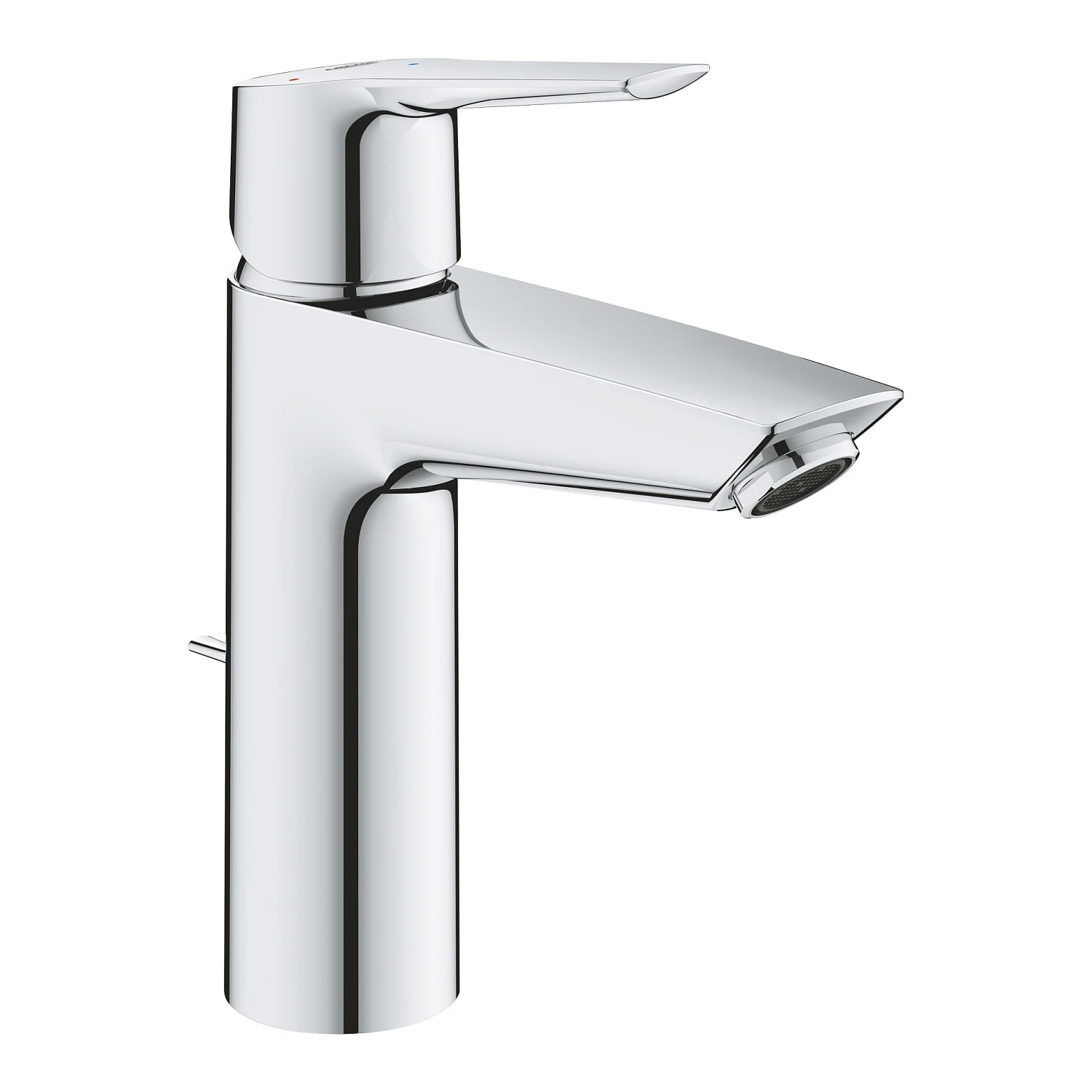 Chromowana bateria umywalkowa widok z boku, Grohe