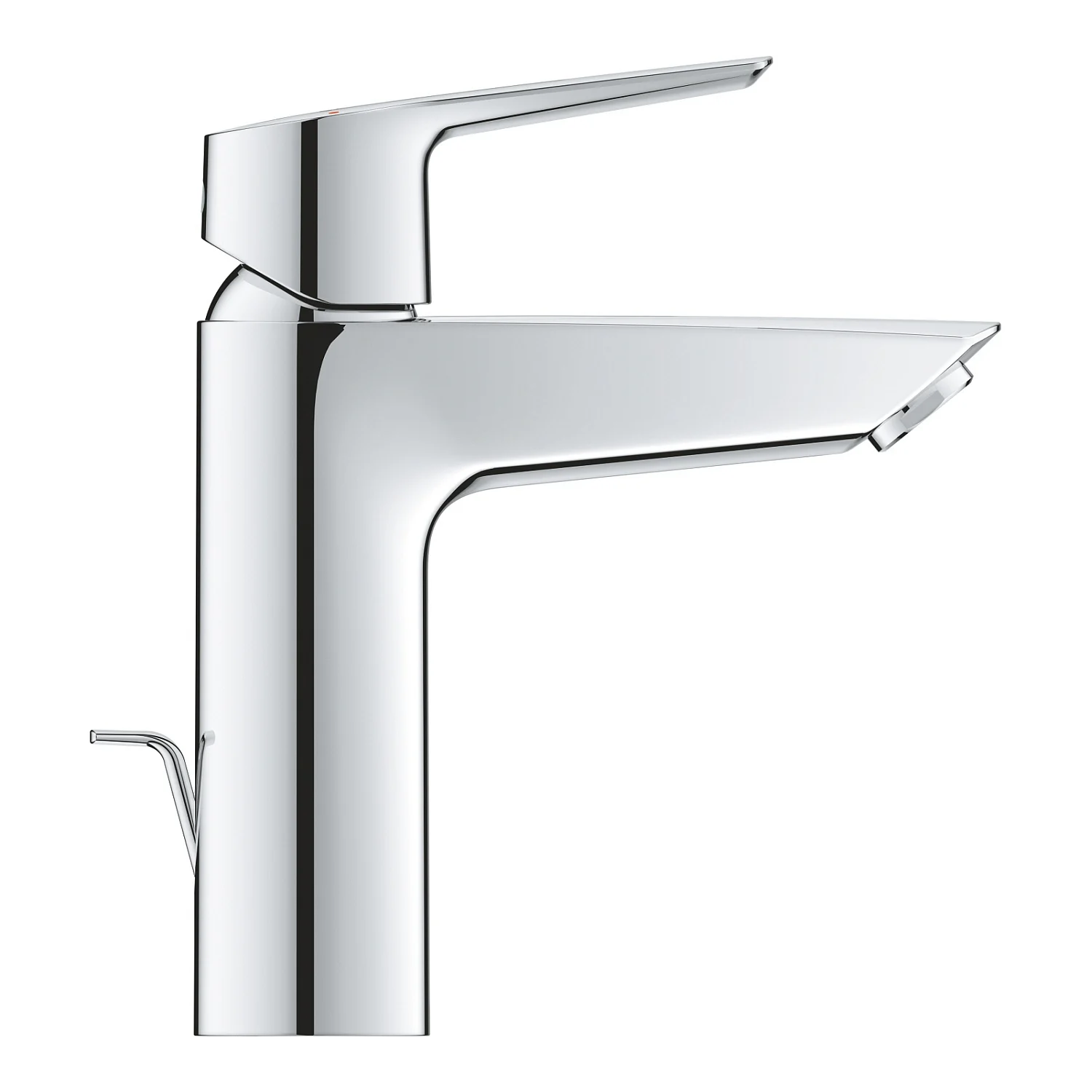 Chromowana bateria umywalkowa widok z boku, Grohe
