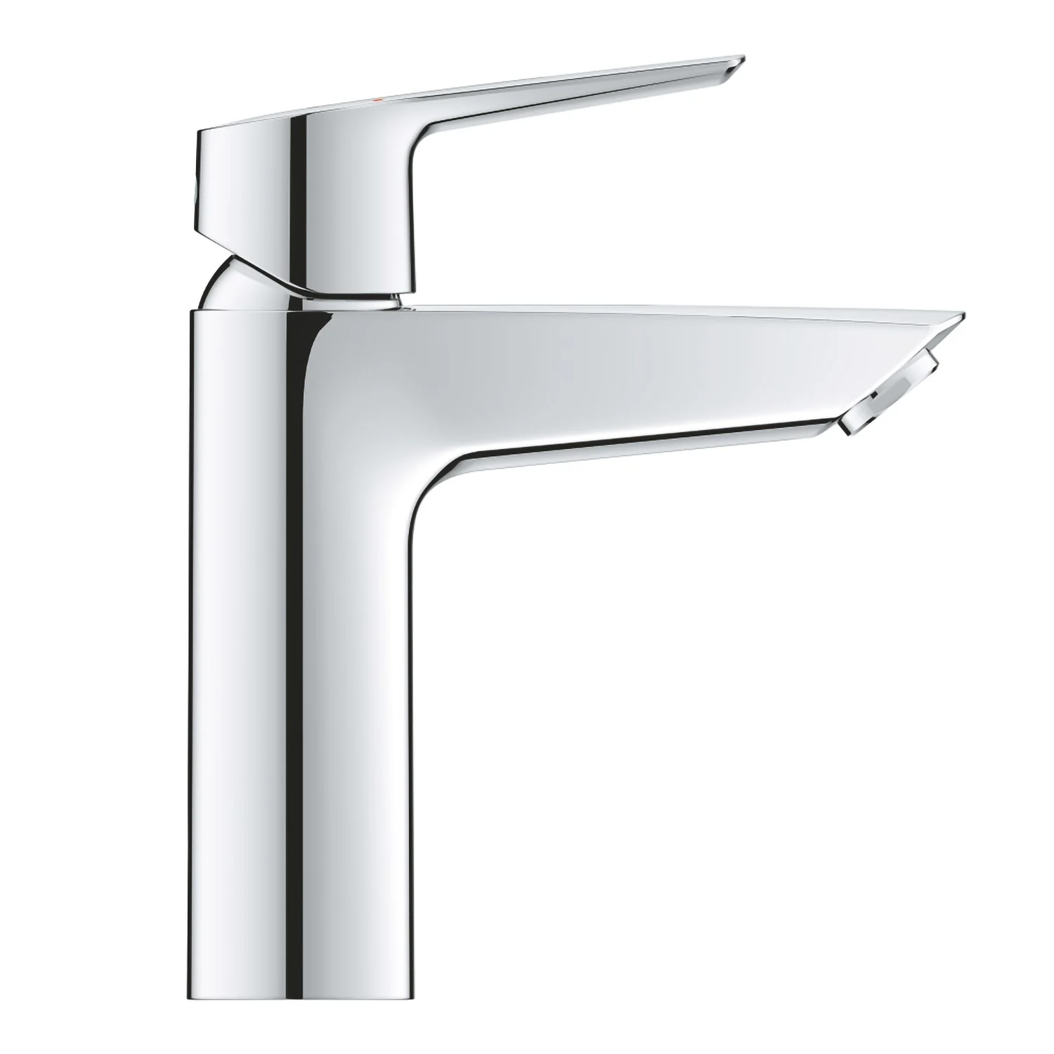 Chromowana bateria umywalkowa widok z boku, Grohe