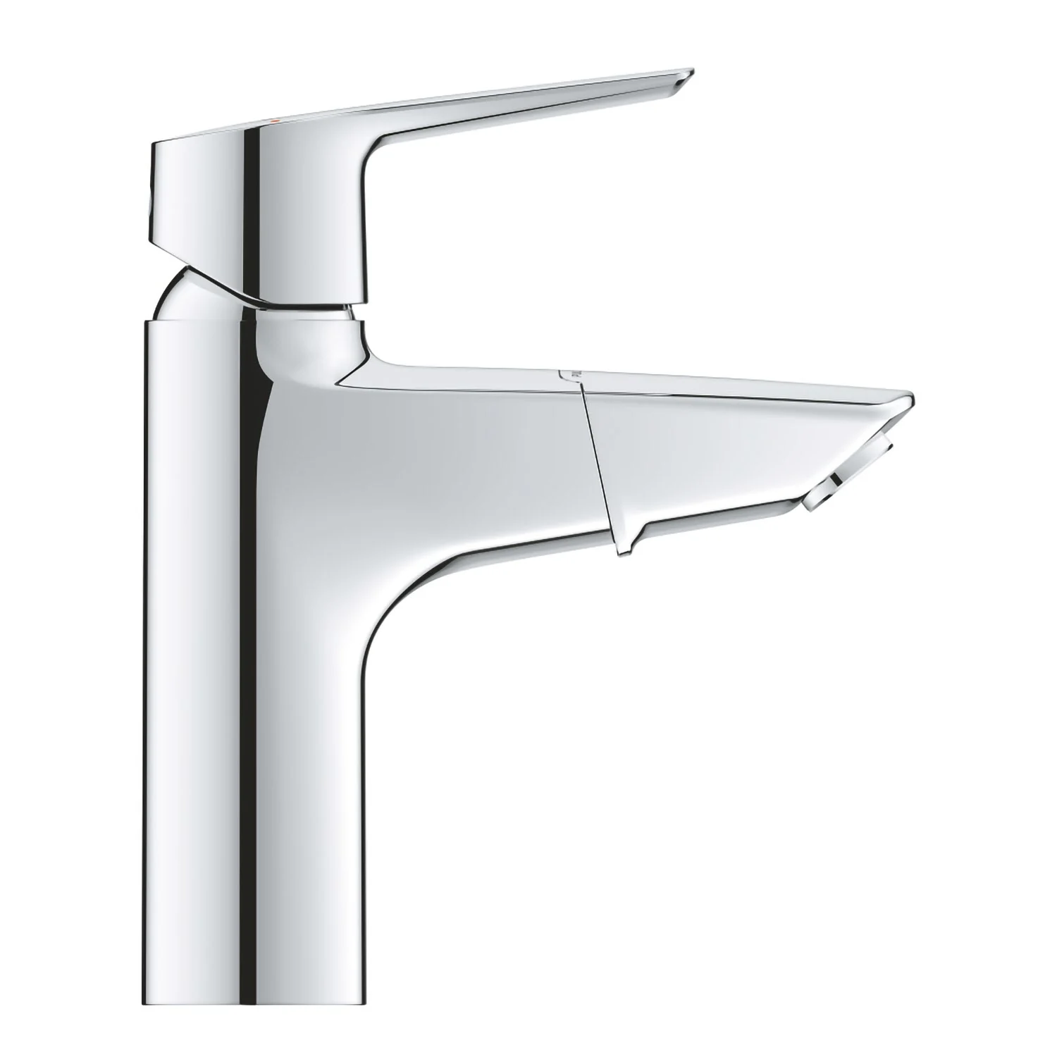 Chromowana bateria umywalkowa widok z boku, Grohe