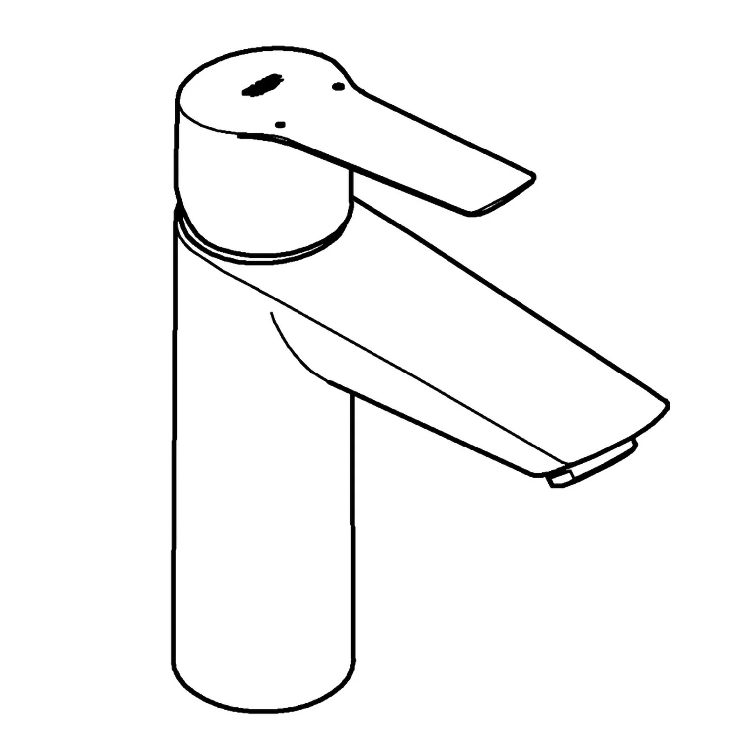 Rysunek techniczny baterii umywalkowej, Grohe