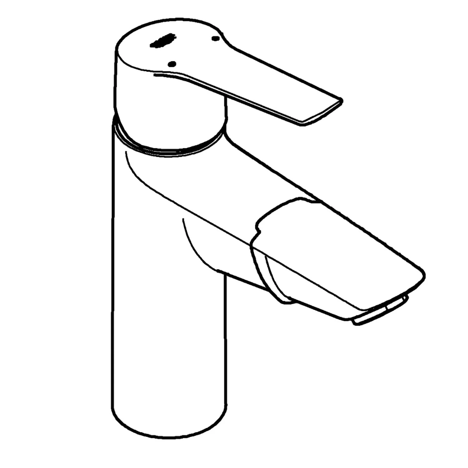 Rysunek techniczny baterii umywalkowej, Grohe