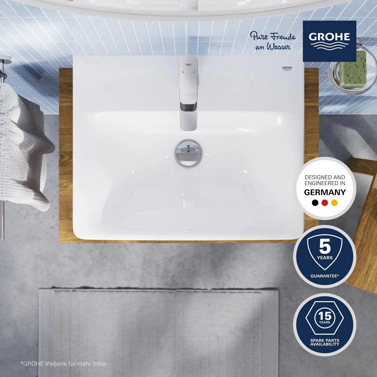 Umywalka ceramiczna Grohe Euro 55 cm Zdjęcie 3