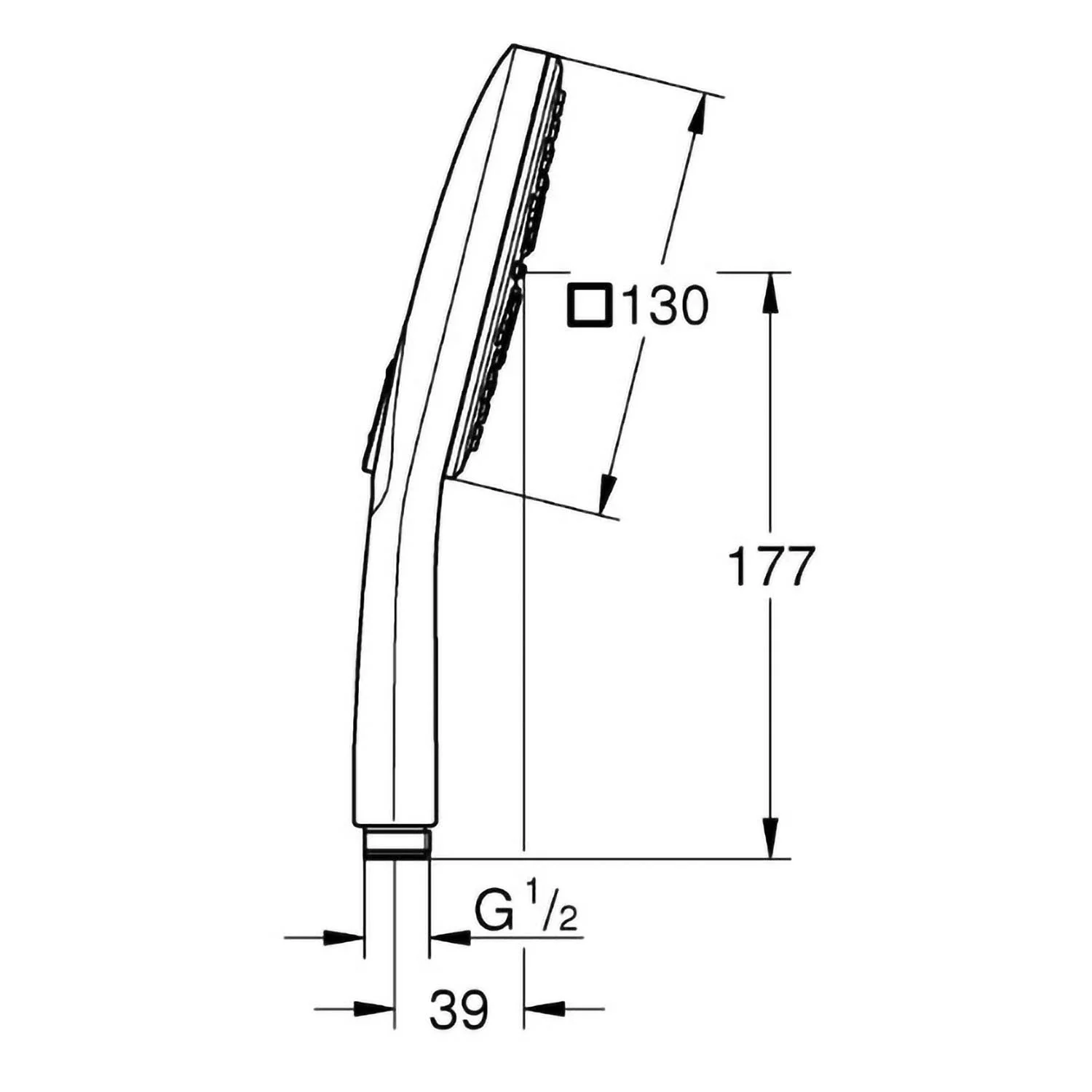 GROHE Vitalio SmartActive 130 Cube Handbrause 3 Strahlarten Bild 4