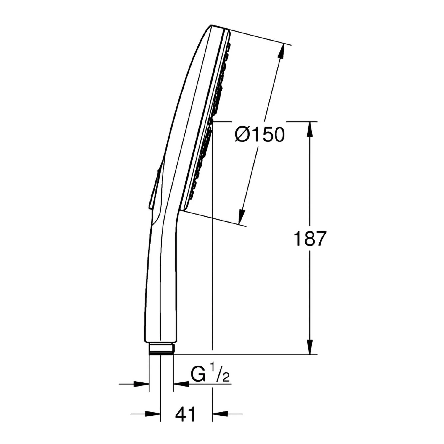 GROHE Vitalio SmartActive 150 Handbrause rund, 3 Strahlarten Bild 4