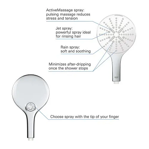 GROHE Vitalio SmartActive 150 Handbrause rund, 3 Strahlarten Bild 6