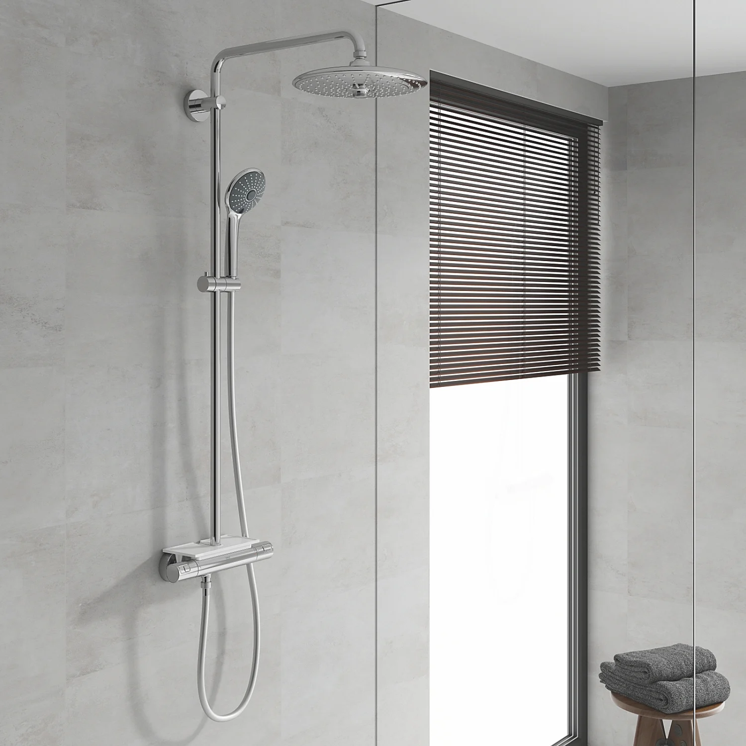 GROHE Vitalio Kopfbrause 3 Stahlarten Bild 3