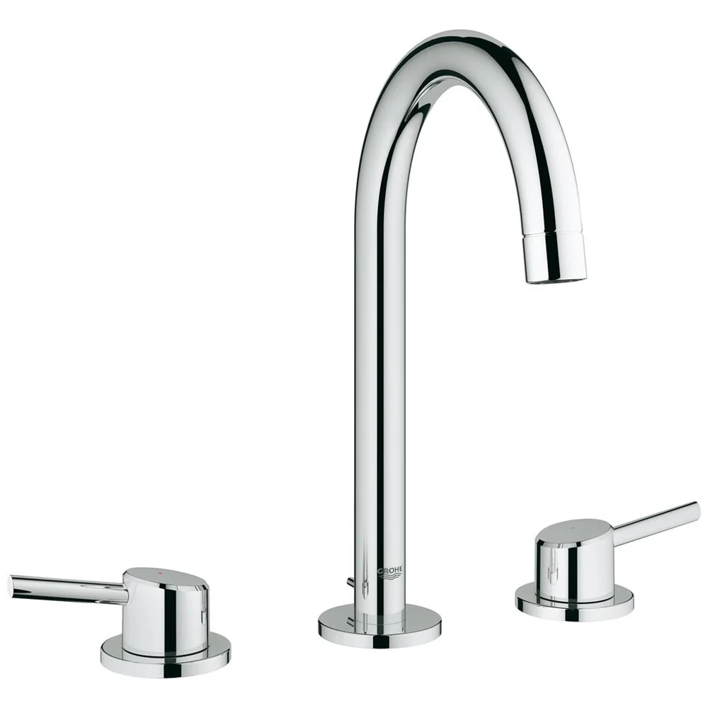 Bateria umywalkowa trójotworowa widok z przodu, Grohe