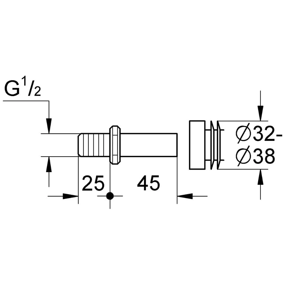 GROHE DAL Einlaufgarnitur für Urinal UP-Druckspüler DN15 Bild 3