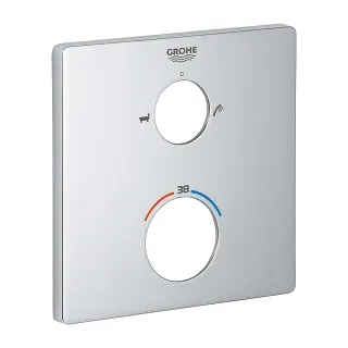 Kwadratowa rozeta Grohe z symbolami i otworami, Grohe