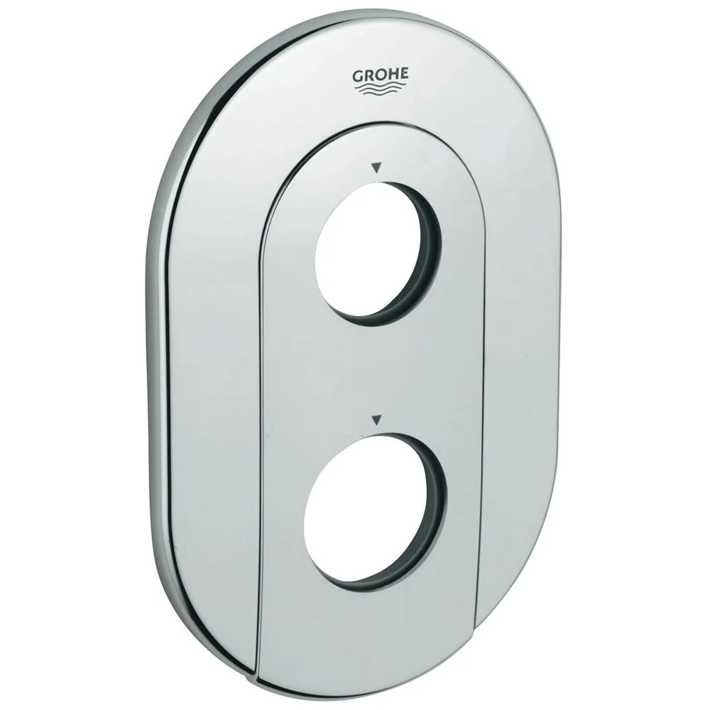 Rozeta Grohe Europlus termostat widok z przodu chrom, Grohe