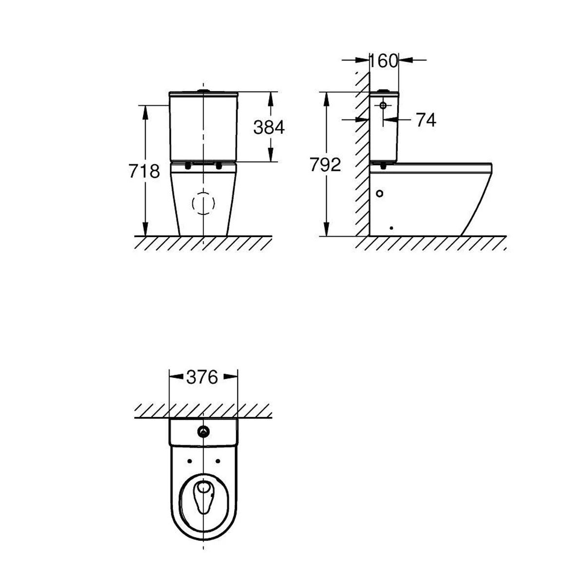 GROHE Euro Keramik Aufsatzspülkasten Bild 5