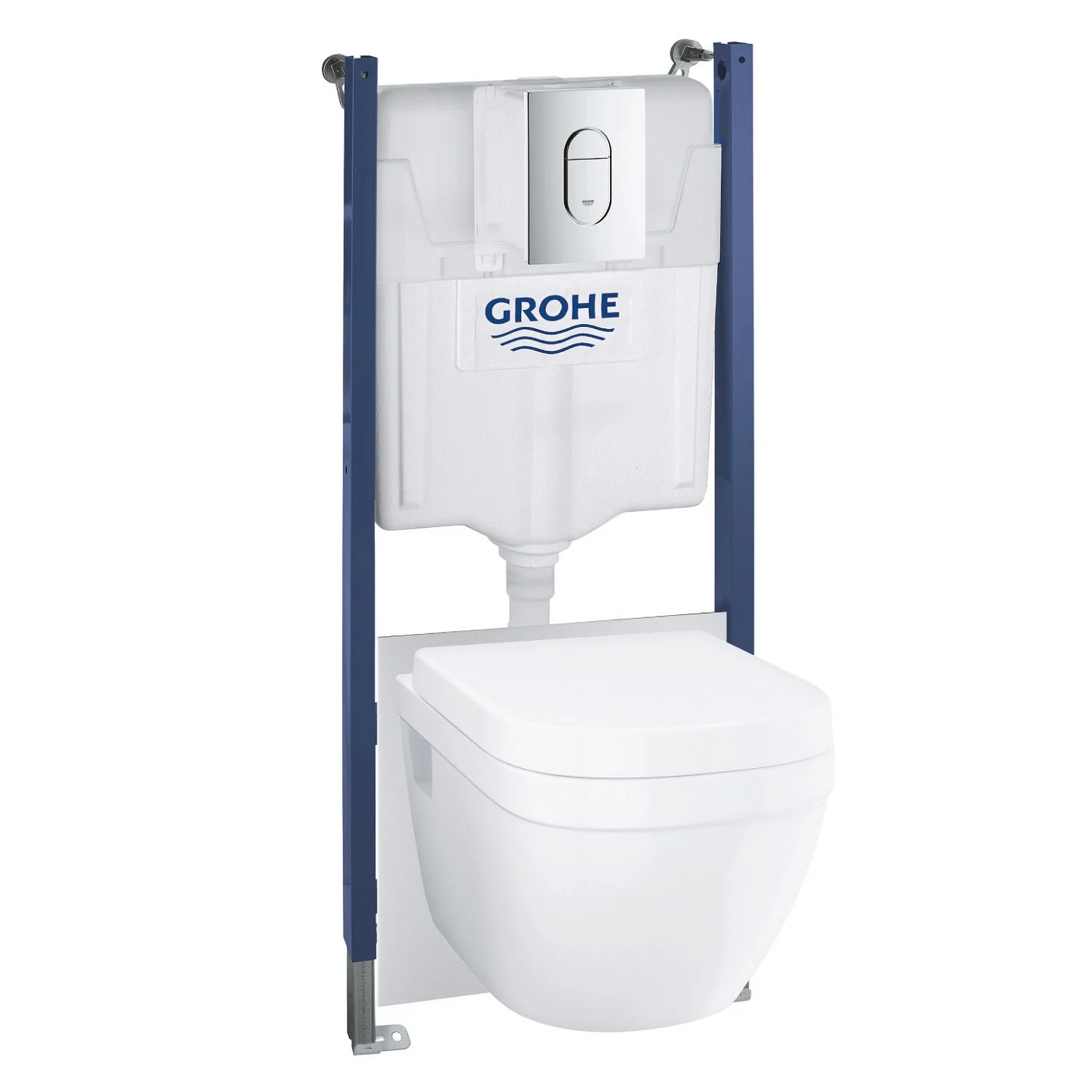 Widok z przodu ukrytego zbiornika Grohe z WC, Grohe